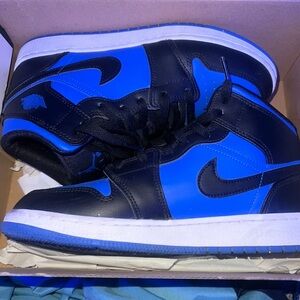 Jordan Blue and Black High-Top Sneakers